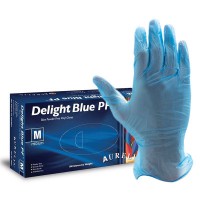 Supermax Delight Blue Vinyl Glove Large
